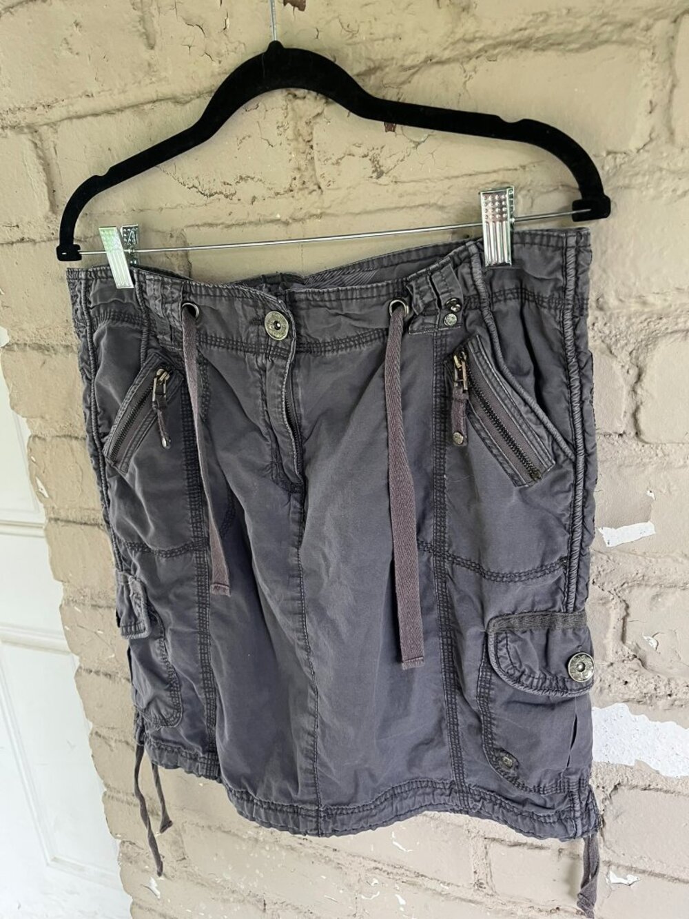 Y2k Embellished Cargo Mini Skirt